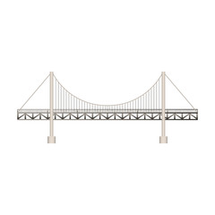 Bridge vector icon.Realistic vector icon isolated on white background bridge.