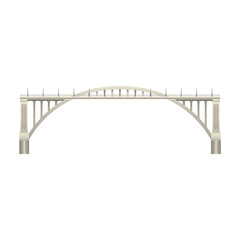 Bridge vector icon.Realistic vector icon isolated on white background bridge.