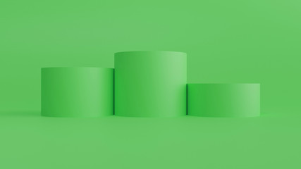 Green Podium 3D Render