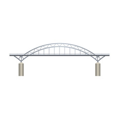 Naklejka premium Bridge vector icon.Realistic vector icon isolated on white background bridge.
