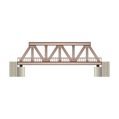 Bridge vector icon.Realistic vector icon isolated on white background bridge.
