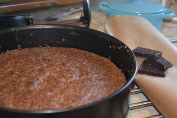 Schokoladenkuchen in der Springform