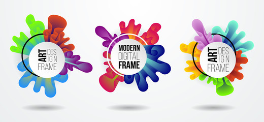 Colorful dynamic fluid design for logo, presentstion and flyers