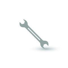 Wrench icon isolated on white background. Wrench icon in trendy design style. Wrench vector icon modern and simple flat symbol for web site, mobile, logo, app, UI. Wrench icon vector illustration, EPS