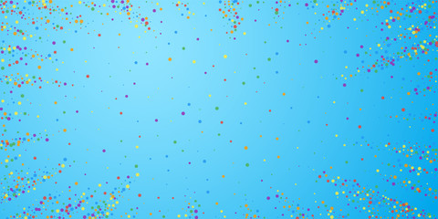 Festive confetti. Celebration stars. Rainbow confe