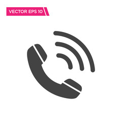 Phone Icon, Vector for Web, Flat Design