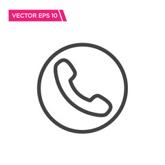 Phone Icon, Vector for Web, Flat Design