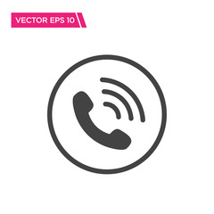 Phone Icon, Vector for Web, Flat Design