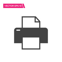 Printer Icon,Fax Icon, Vector Icon, Flat Design