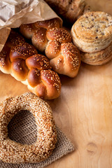 homemade bakery products and bagel