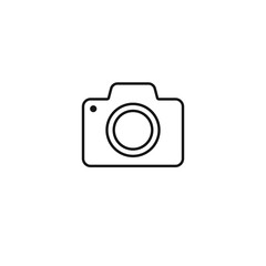 Photo camera vector line icon