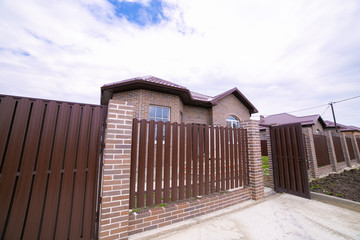 Brick new house in one floor