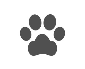Dog paw icon. Pets care sign. Animal step symbol. Classic flat style. Quality design element. Simple dog paw icon. Vector