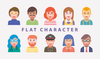 Flat Design Characters Vector