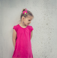 Outdoor portrait of a young girl