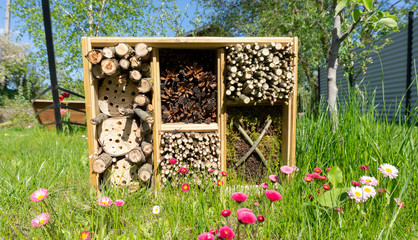 A house for beetles and insects to protect the garden from pests. Ideas for entertaining and...