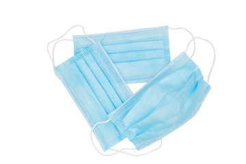 Isolated medical, surgical masks to protect against flu, antiviral infections and corona virus....