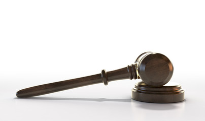 Justice Gavel Isolated