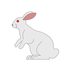 Rabbit emoji isolated on white background. Bunny emoticon symbol modern, simple, vector, icon for website design, mobile app, ui. Vector Illustration