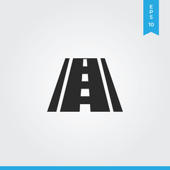 Road vector icon, simple sign for web site and mobile app.