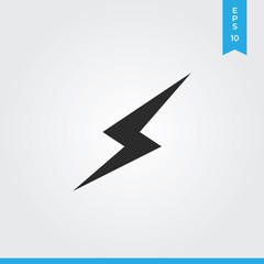 Flash vector icon, simple sign for web site and mobile app.