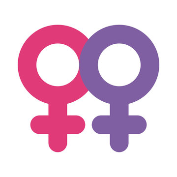 lesbi pair gender flag flat style icon vector design