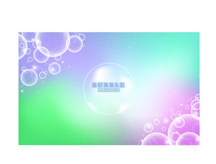 Abstract bubble background with in colorfu background. Glitter light bubble and background pastel color. Vector illustration in eps10.