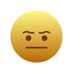 Poker face emoji isolated on white background. Neutral face emoticon symbol modern, simple, vector, icon for website design, mobile app, ui. Vector Illustration