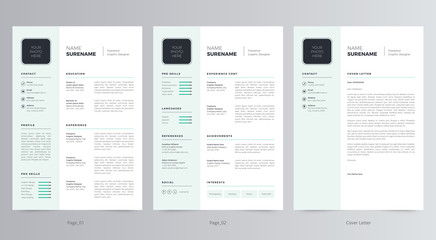 Professional Resume CV And Cover Letter Template Design
