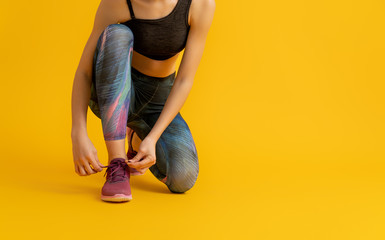 Woman in fashionable sportswear