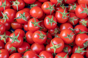 Ripe tasty red tomatoes at baazar