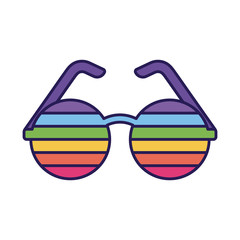 lgtbi glasses fill style icon vector design