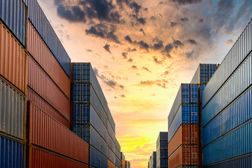 Industrial container yard for business commercial trade logistic transportation oversea worldwide...