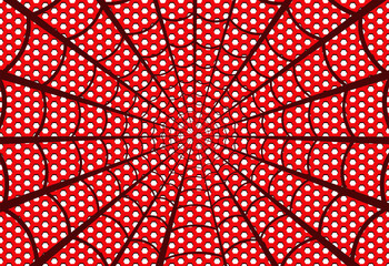 Red spider web. Vector illustration