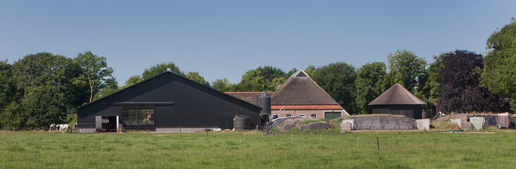 Fototapeta na wymiar Farm. Hoeve Marianne. Maatschappij van Weldadigheid Frederiksoord Drenthe Netherlands. Panorama
