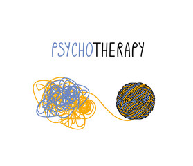 Concept help of psychologist, business consulting. Vector illustration