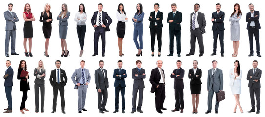 successful business people isolated on white background