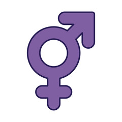 bisexual gender flag fill style icon vector design