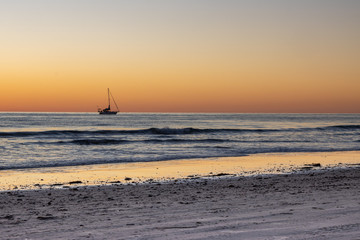 sunset on the beach