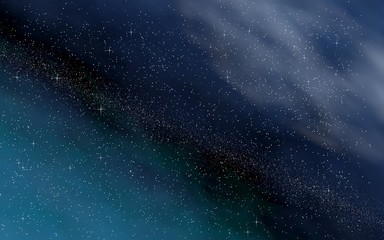 Colorful and beautiful space background. Outer space. Starry outer space texture. 3D illustration