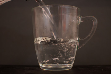 background photo A glass of water with light and shadow abstract beautiful vivid fresh thirsty