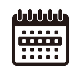 Time span vector icon illustration / 1 week, weekly