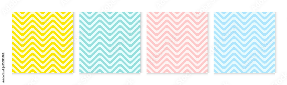 Poster background pattern seamless wave abstract colorful pastel colors. summer background design.