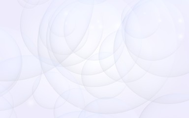 Abstract white background. Backdrop with light transparent bubbles. 3D illustration
