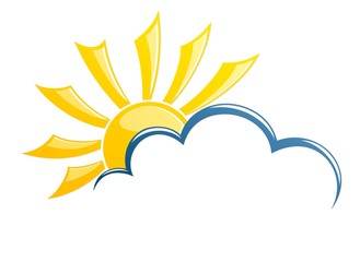 Naklejka na ściany i meble A symbol of summer sun and cloud.