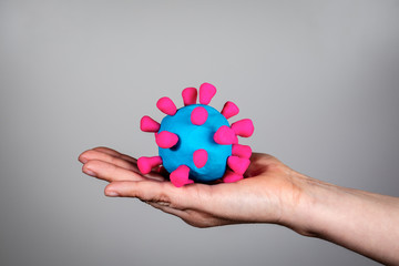 Symbolic model of coronavirus, that causes covid-19