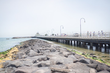 Fototapeta premium pier on the beach