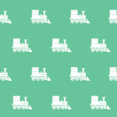 Wrapping paper - Seamless pattern of symbols toy train for vector graphic design