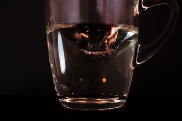 background photo A glass of water with light and shadow abstract beautiful vivid fresh thirsty