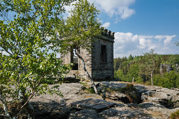 Obraz premium Biela valley in Saxony, kaiser-wilhelm-feste